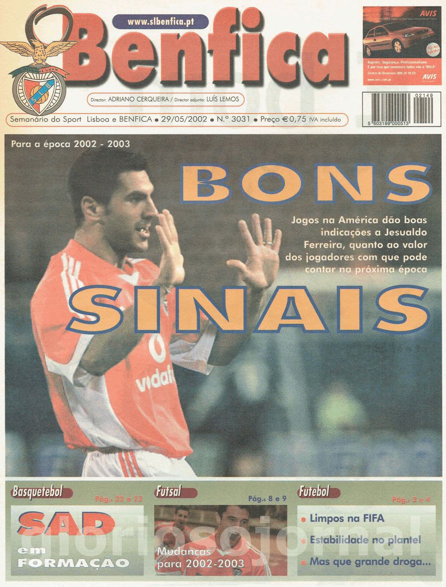 jornal o benfica 3031 2002-05-29